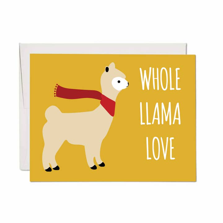 Whole Llama Love Notecard for wholesale by Mr. Sogs