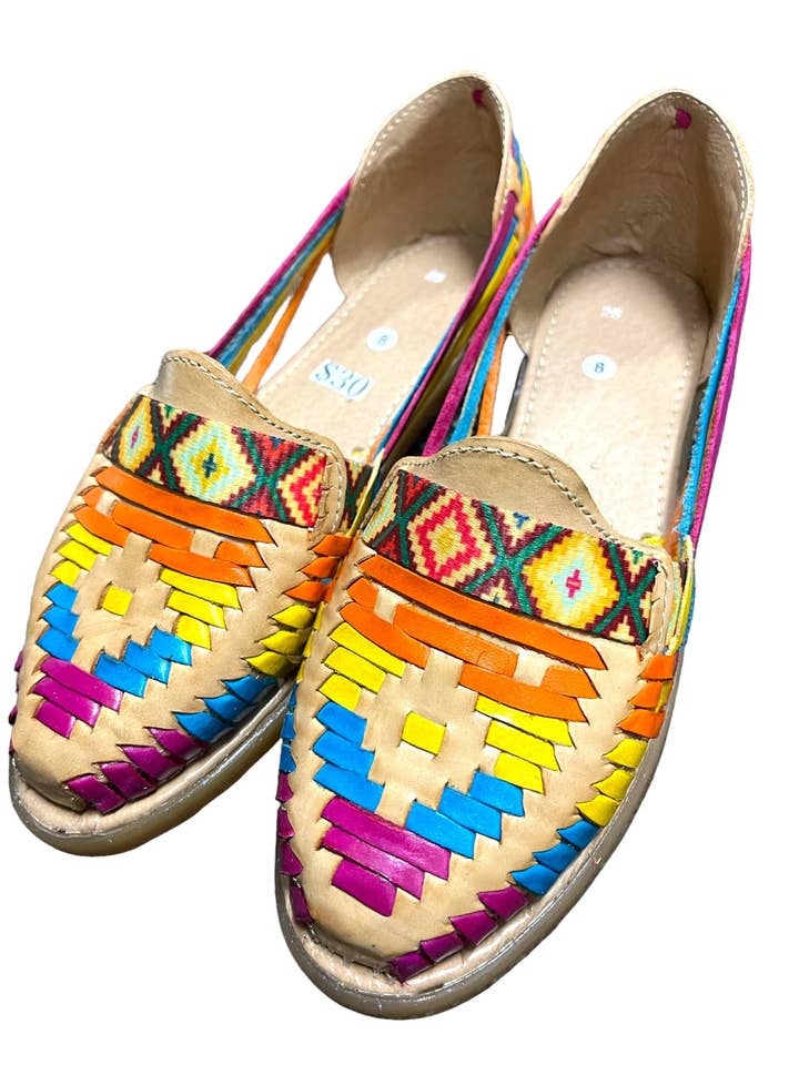 Veelkleurige leren Huaraches-sandalen voor wholesale door Cielito Lindo