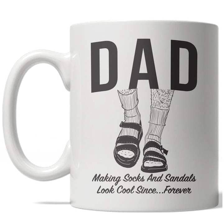Dad Socks And Sandals Mug Gift Fathers Day Funny Joke for wholesale by Crazy Dog T-Shirts