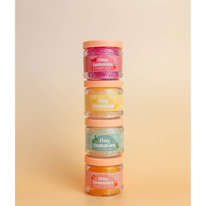 Shine on me Distribution - Vente Accessoire de poupée – enfant - Tiny Tummies - Nourriture à la gelée de banane - Tiny Harlow12