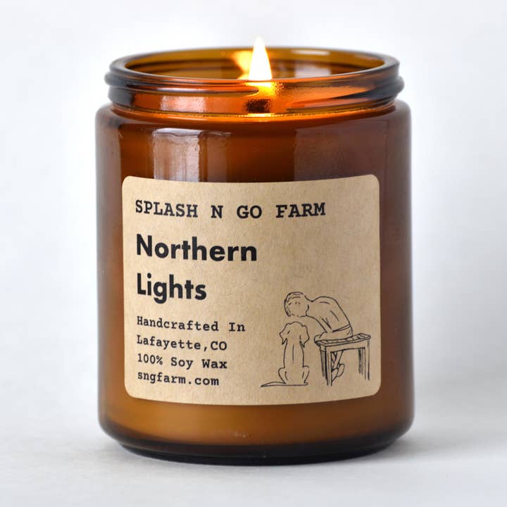 Northern Lights - 8 oz Soy Candle for wholesale by Splash N Go Farm