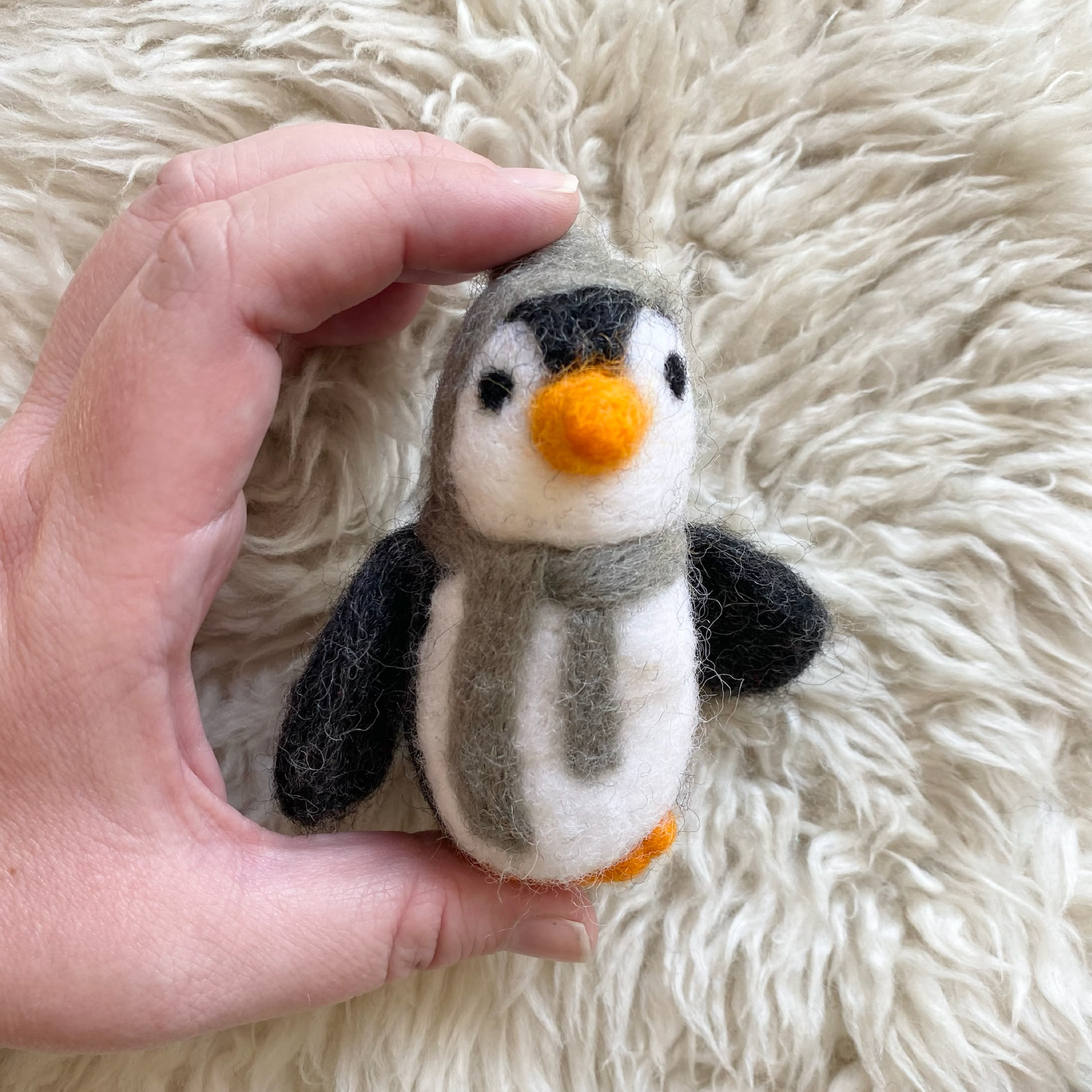 Sheep Farm Felt - Wholesale Christmas Decoration - Felt Penguin with Gray Accessories2