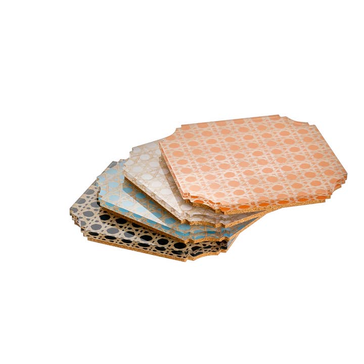 Ensembles de sous-verres en boîte, rotin pour la vente par Maven Home