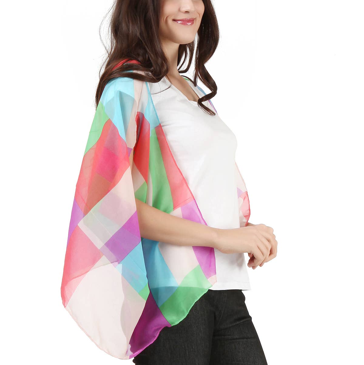 Mad Style - Wholesale Kimono - Women's - Purple/Green Midi Kimono1