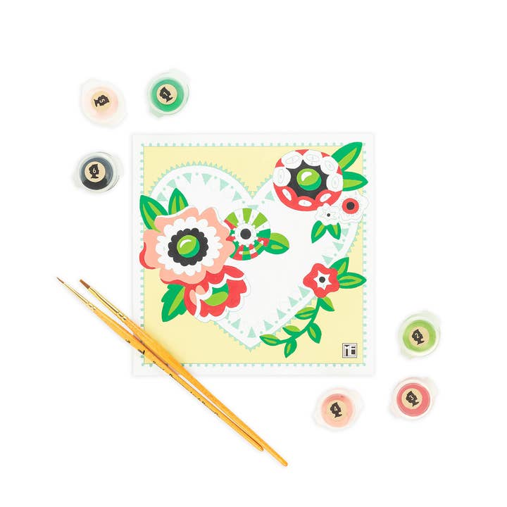 Elle Crée (She Creates) - Wholesale DIY Craft Kit - From ME to You Mary Engelbreit MINI Paint-by-Number Kit