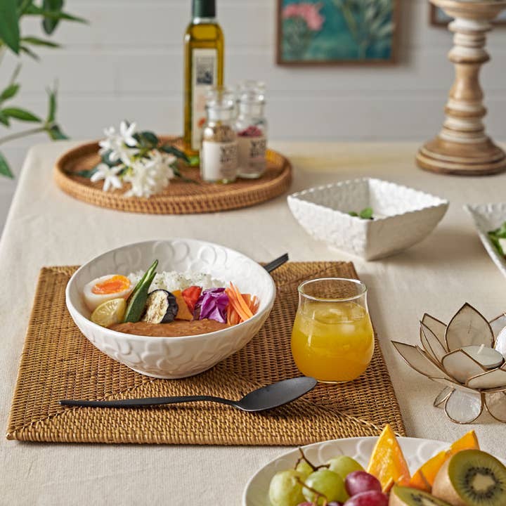 Bali Harvest – wholesale Placemat – Rectangular Rattan Placemat Wicker Charger Plate (Brown)4