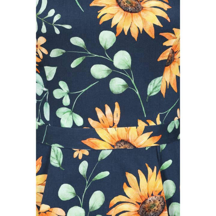 Lady V London – wholesale Dress – Women's – Tea Dress - Vintage Sunflower