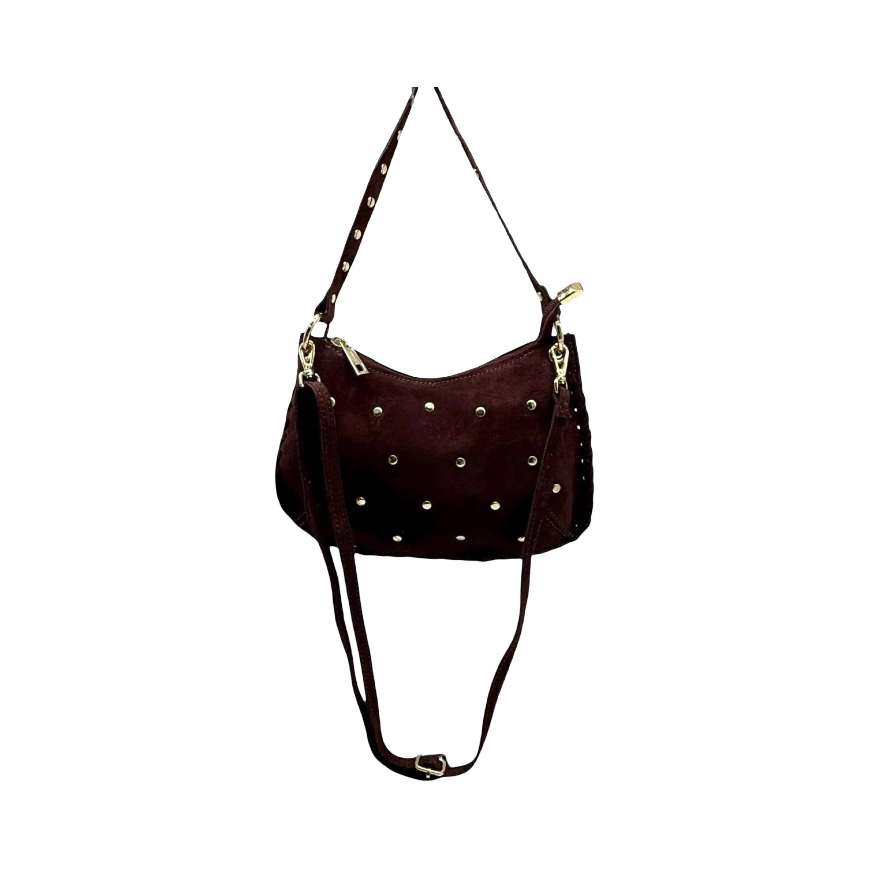 Louisa lee - Wholesale Shoulder Bag - Women's - STUDDED SUEDE LEATHER BAG LOANA4