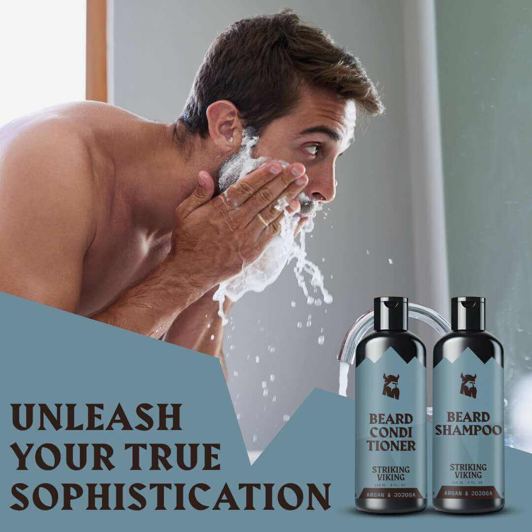Striking Viking - Wholesale Beard Wash/Shampoo - Beard Shampoo & Conditioner Cologne - Argan & Jojoba Oil6