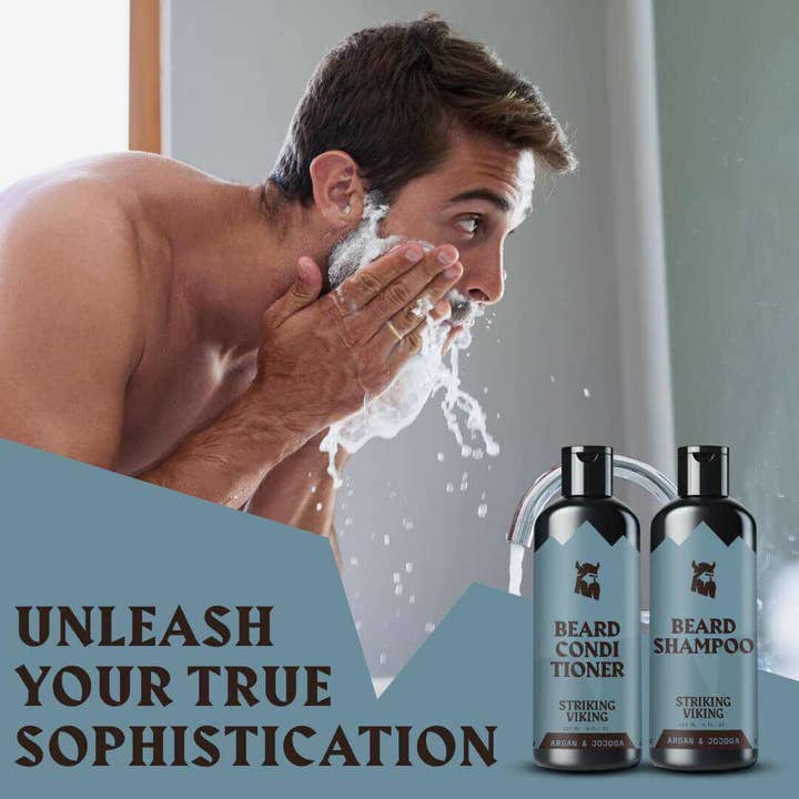 Striking Viking - Wholesale Beard Wash/Shampoo - Beard Shampoo & Conditioner Cologne - Argan & Jojoba Oil6