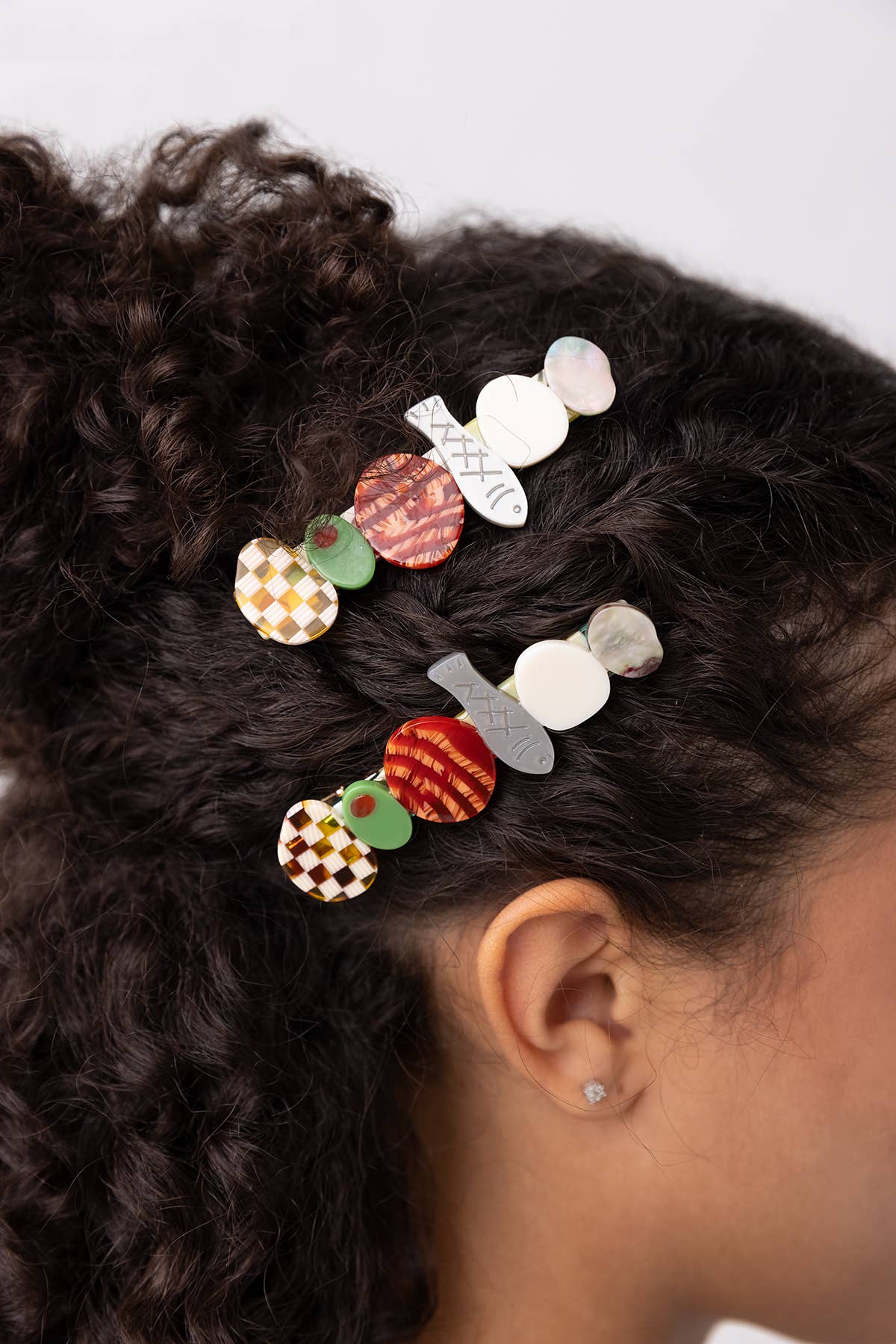 WINONA IRENE - Wholesale Hair Clip - Women's - Hors D’oeuvre Appetizer Multicolor Alligator Hair Clip1