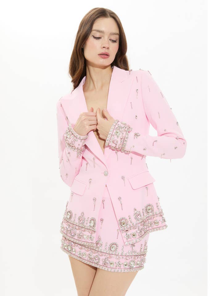 Francesca Blazer - Pink for engroshandel hos Sparkl