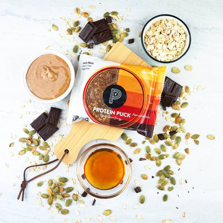 Protein Puck - Wholesale Snack Bar - Daily Bliss (Almond, Dark Chocolate) (16 - 3.25oz Bars)12