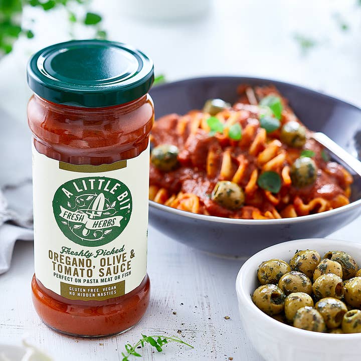 Fresh Oregano & Olive Tomato Sauce for wholesale by A Little Bit