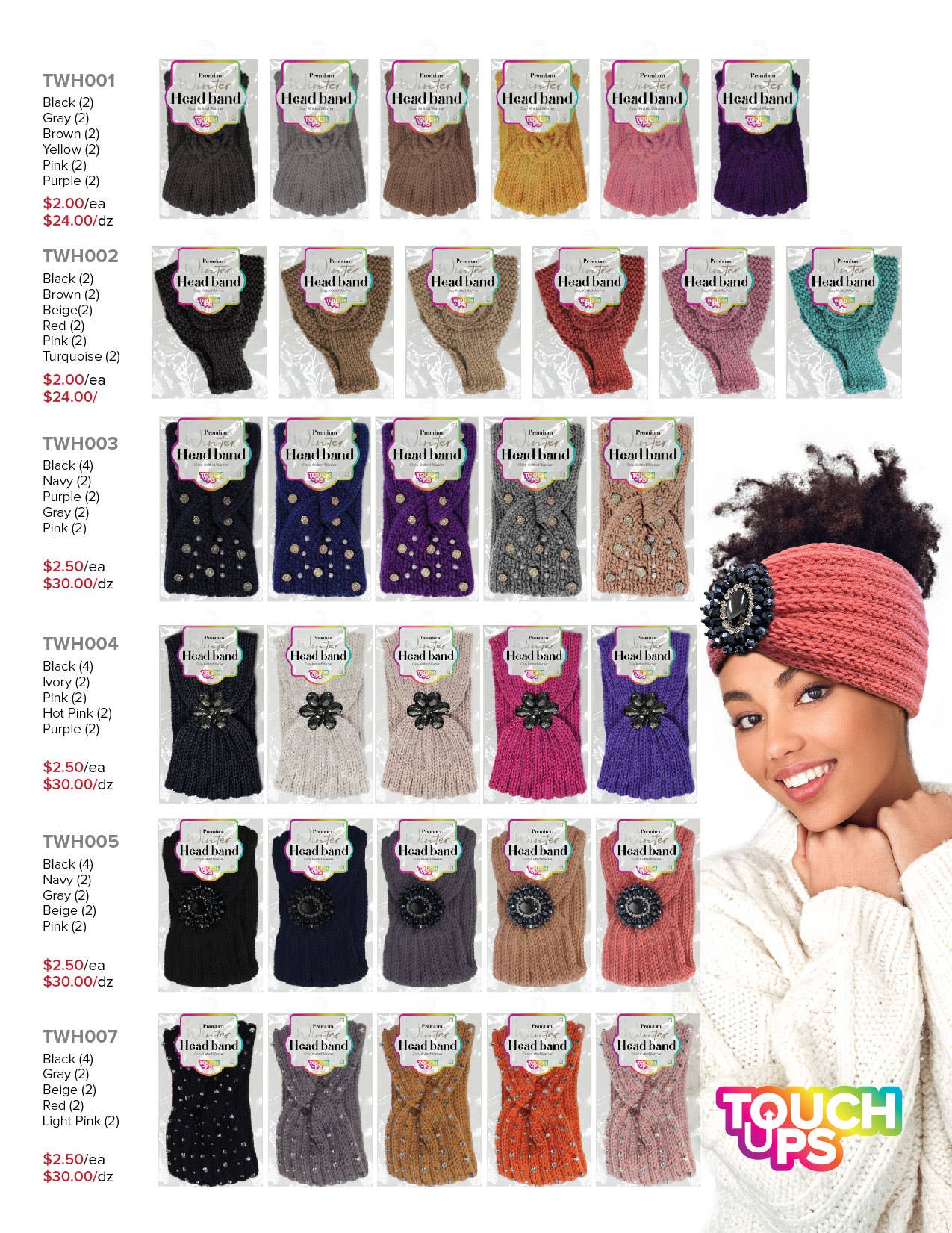 SM Beauty LLC - Wholesale Fashion Headband - Women's - Touch Ups Winter Headband6