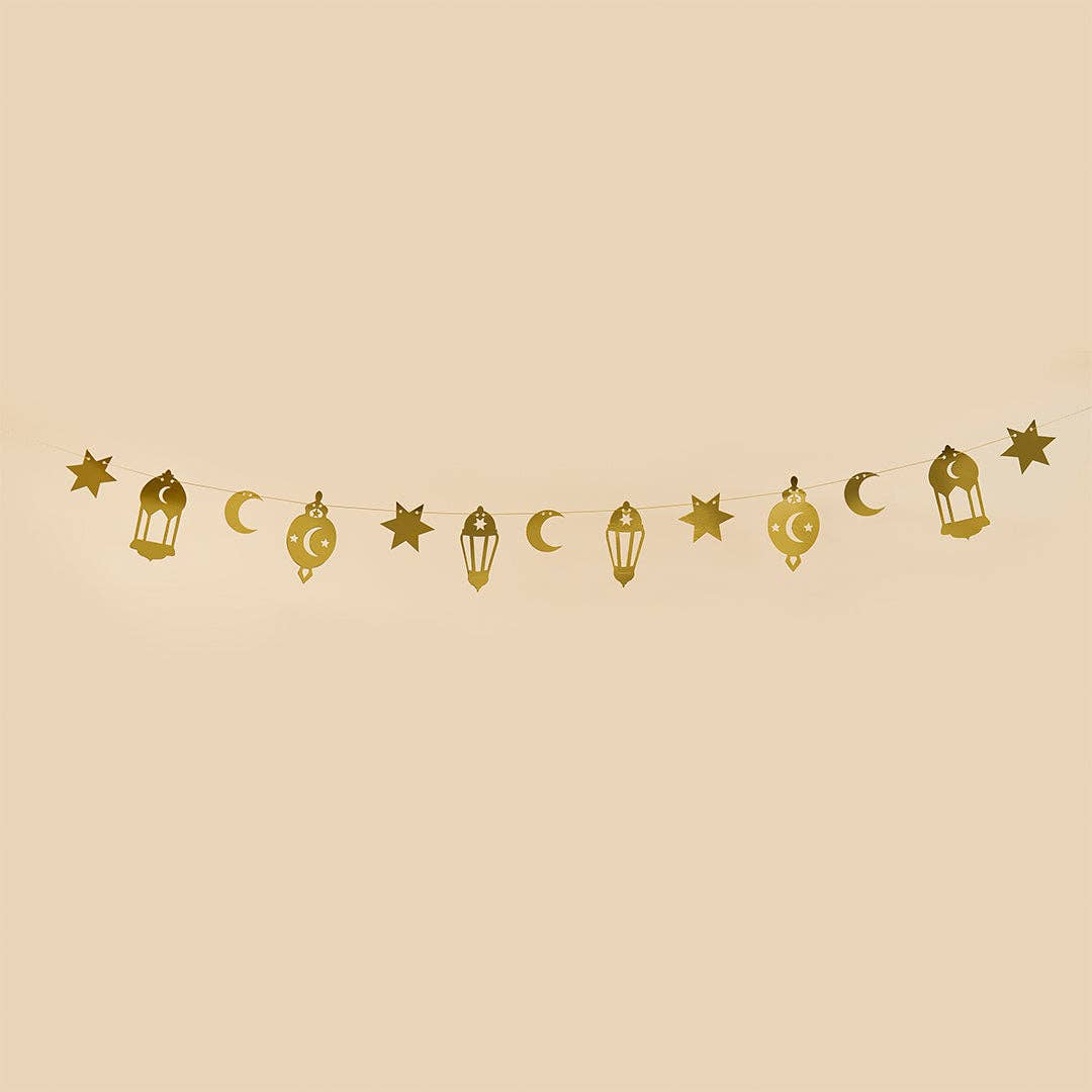 Hootyballoo by Club Green – wholesale Bunting/garland – Gold Ramadan Card Garland 2M0
