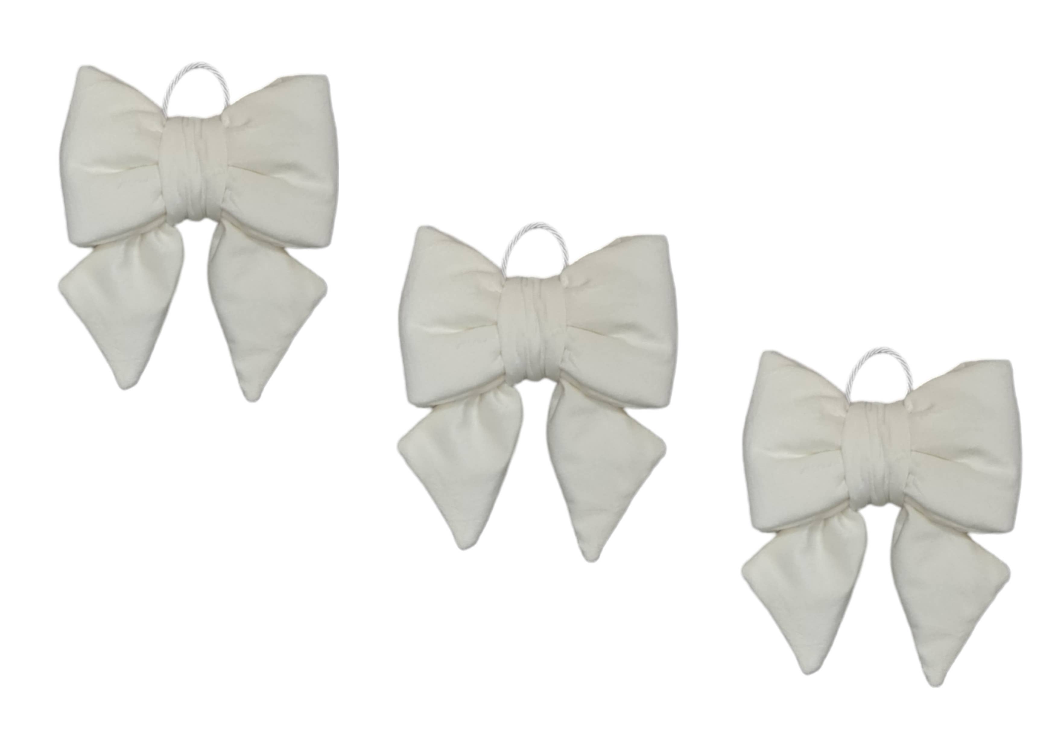 Lunaria Lab - Vendita all'ingrosso Decorazione natalizia - Fiocco Natalizio imbottito in Velluto, 14x15cm1