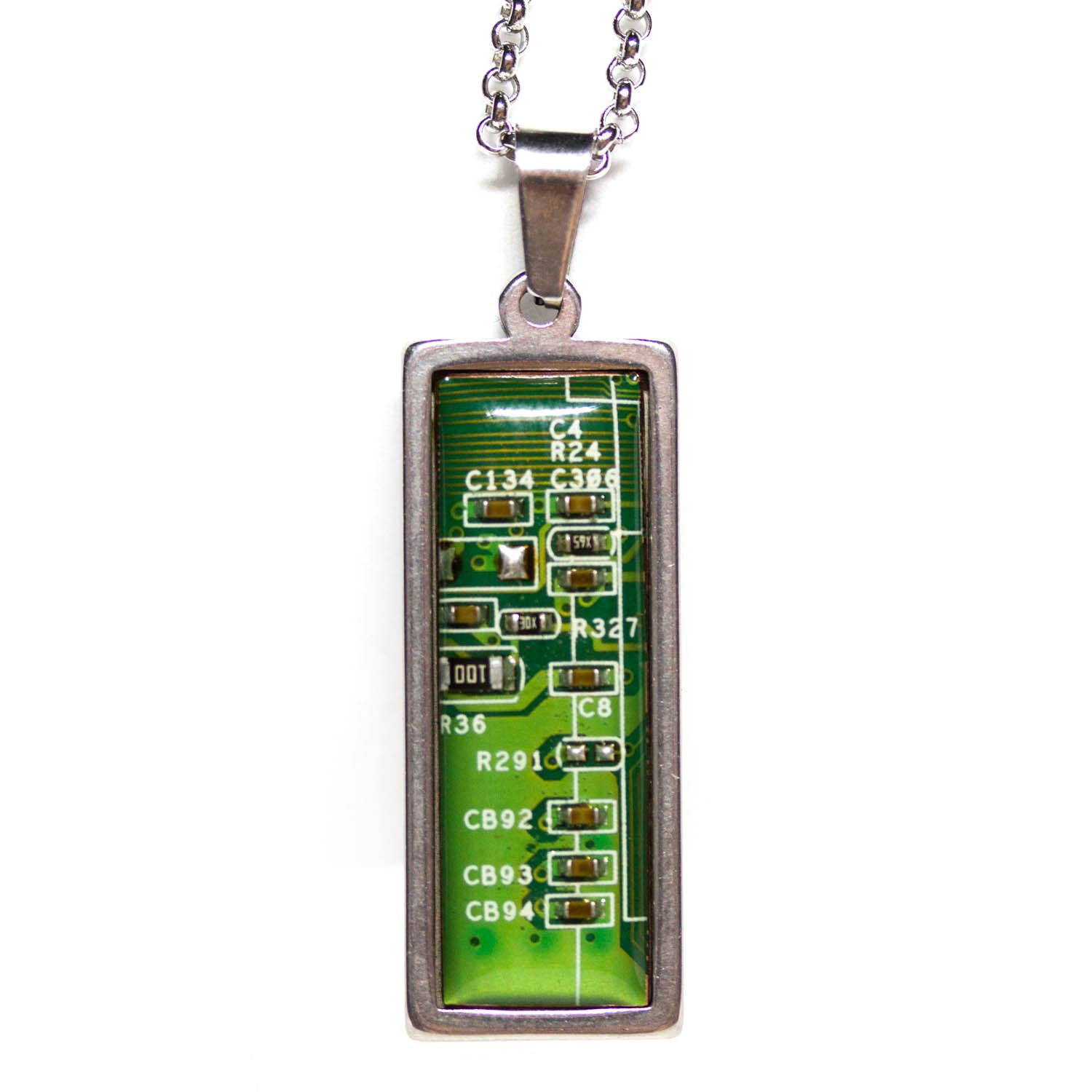 Pavlysh s.r.o. - Wholesale Pendant/Charm Necklace - Circuit board necklace, small rectangle6