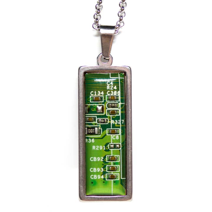 Pavlysh s.r.o. - Wholesale Pendant/Charm Necklace - Circuit board necklace, small rectangle6