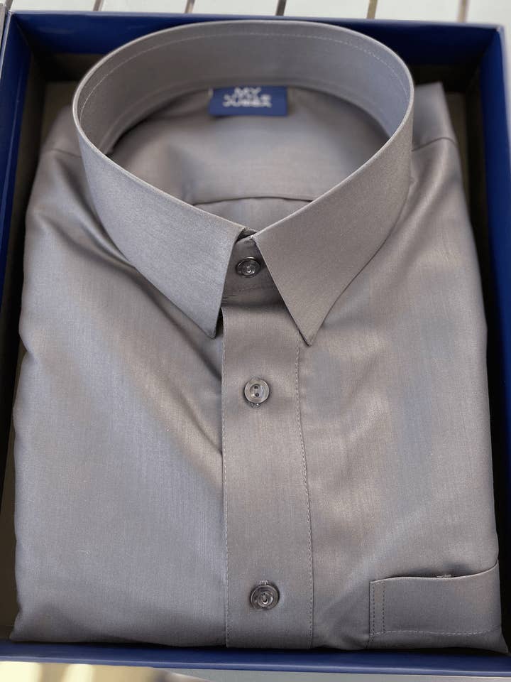 Herren Steel Grey Qatari Thobe für den Großhandel von MY LITTLE JUBBA