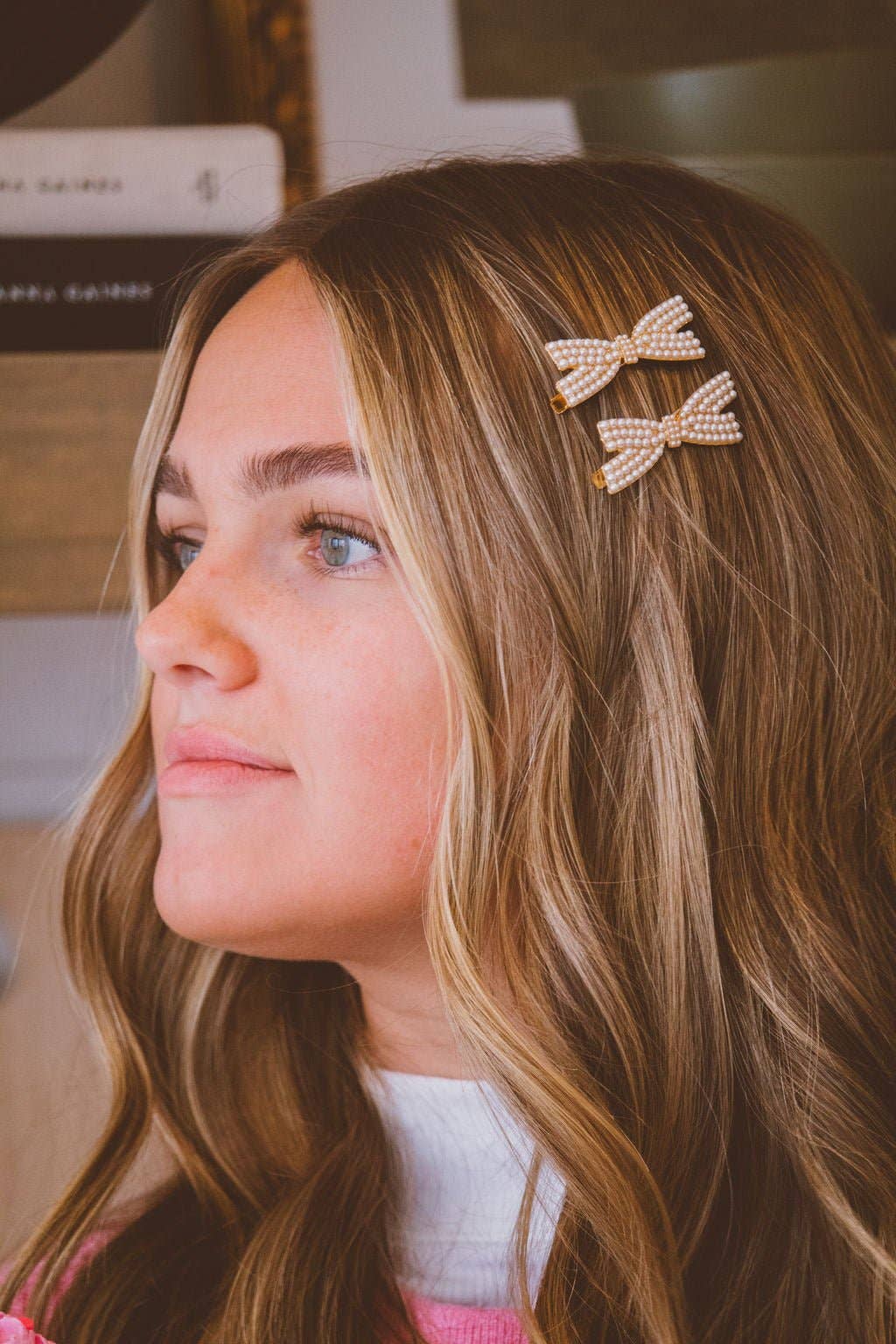 Shop Andi - Wholesale Hair Clip - Women's - Pearl Bow Clips 2-pack0