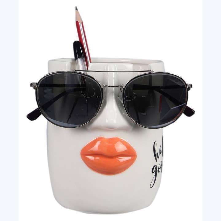 Young's - Wholesale Pencil Holder - Ceramic Eye Glass Pencil Cup (SKU#: 20178)