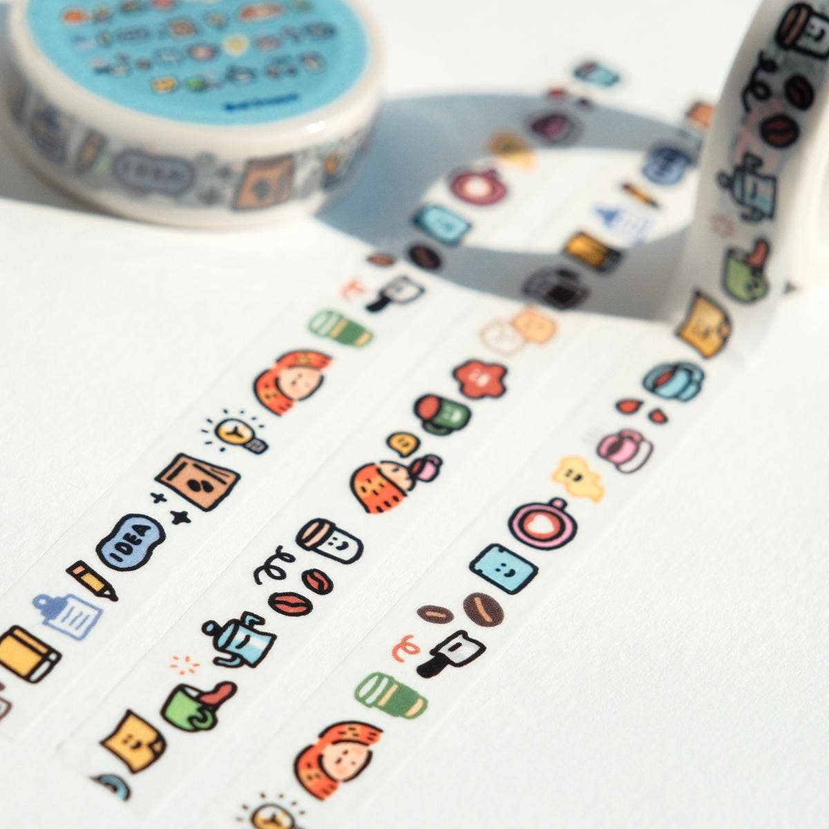 RiN! Studio US - Vendita all'ingrosso Nastro washi - Nastro Washi Caffè Kawaii: Mini Adesivi Emoji, Nastro per Scrapbooking e Artigianato6