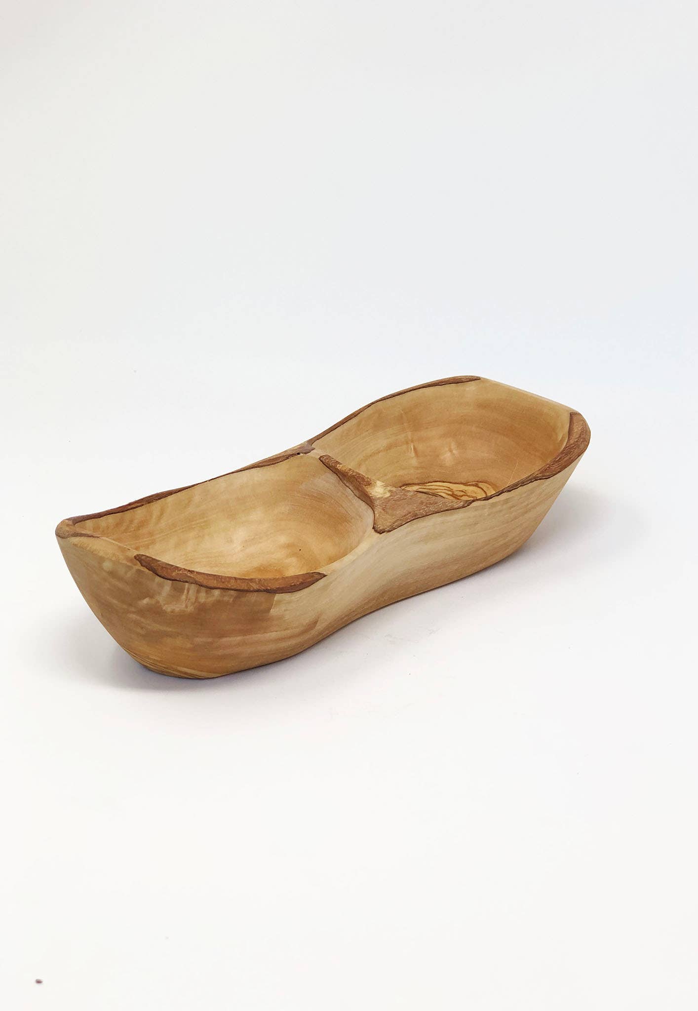 Scents and Feel - Venta al por mayor Bol de mesa - Cuenco rústico de madera de olivo, 2 secciones1