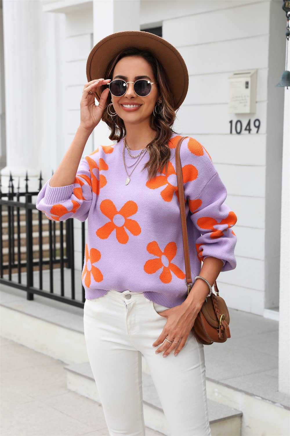 ePretty - Wholesale Knit Sweater - Women's - 70s Flower Power Knit Sweater SZ53-SW921416