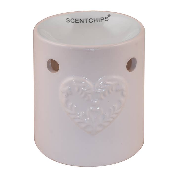 ScentChips - Wholesale Wax Warmer - Burner Embossed Heart 9x9cm Pink