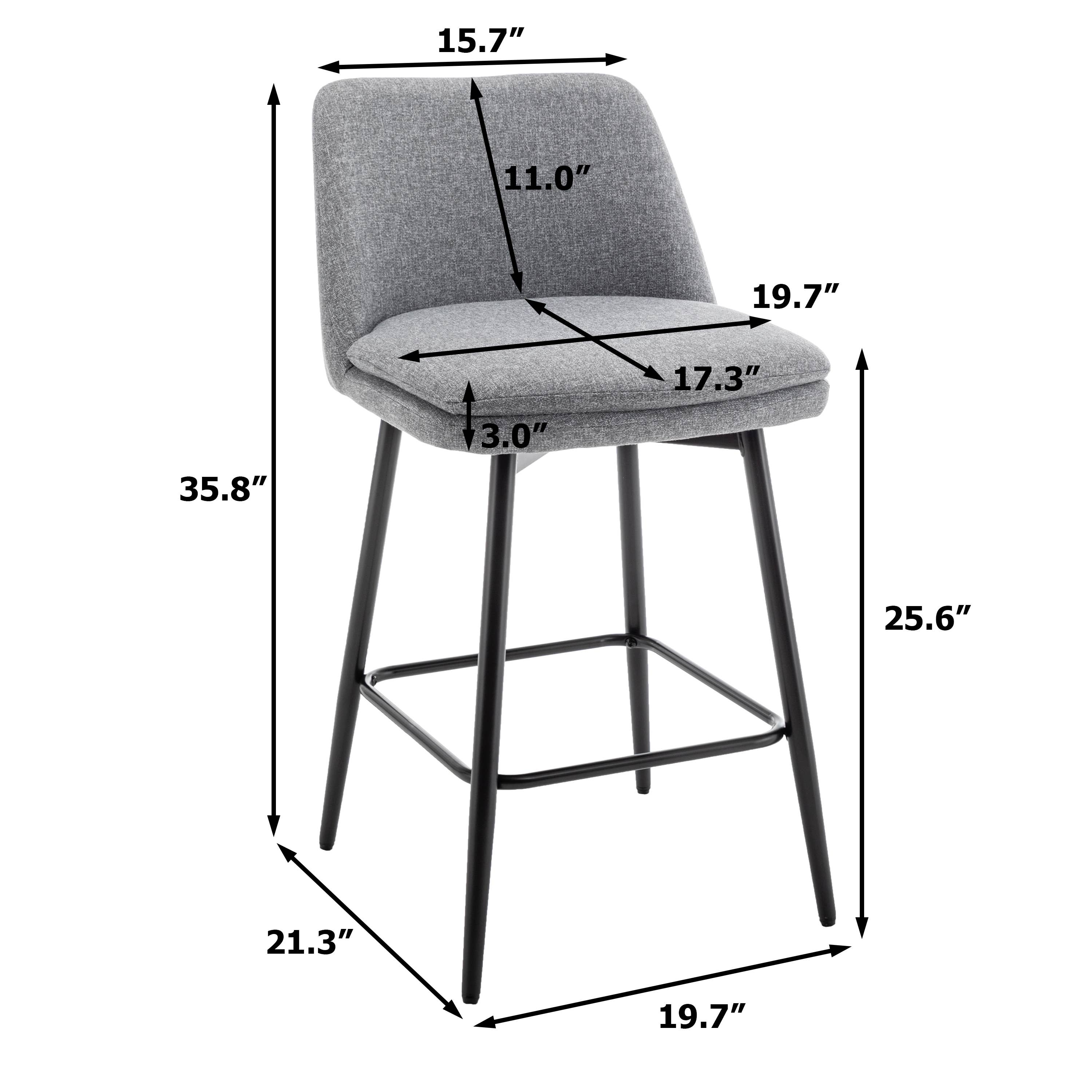 HOMYCASA DESIGN INC - Vente Tabouret - Tabourets de Comptoir Pivotants Ensemble Hauteur 26" Option Lin/Cuir PU13
