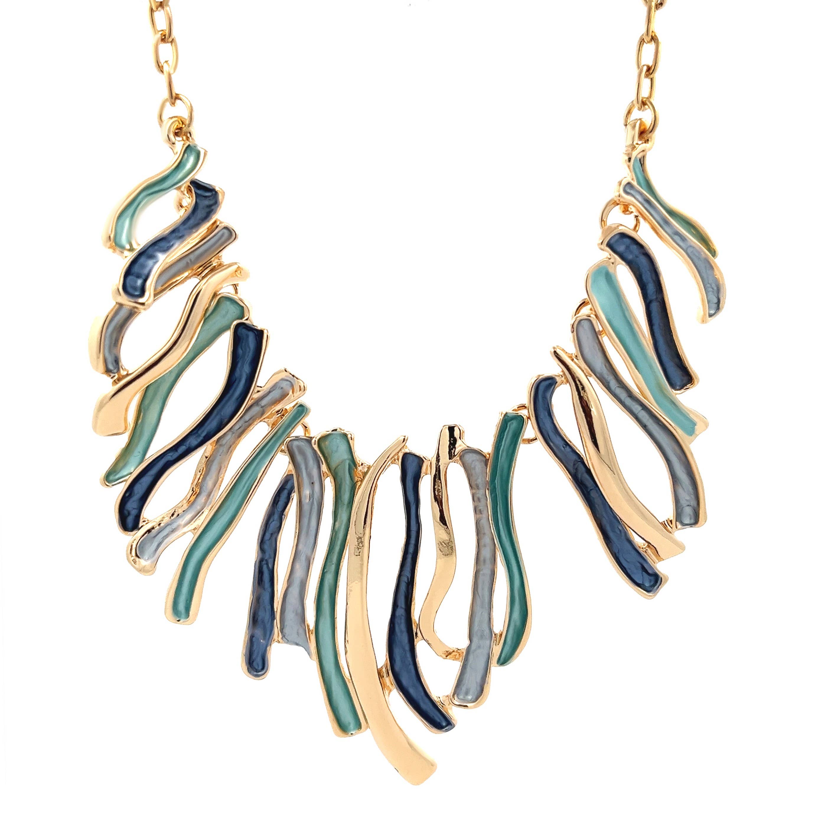 AMORINO SRL - Wholesale Bib Necklace - EXAGGERATED ENAMEL NECKLACE - SW2388E8560