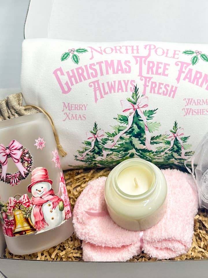 Rosa Kokette Weihnachtsgeschenkbox für den Großhandel von Gabsdoodlebugdesigns