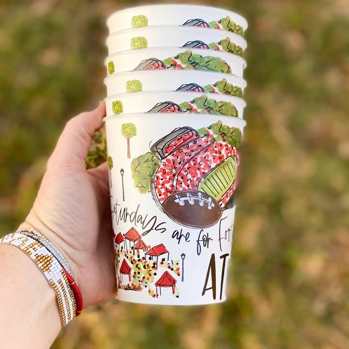 Happy By Rachel, LLC - Wholesale Drinking Glass/Cup - Athens Reusable Cups, tailgating, gameday gifts1