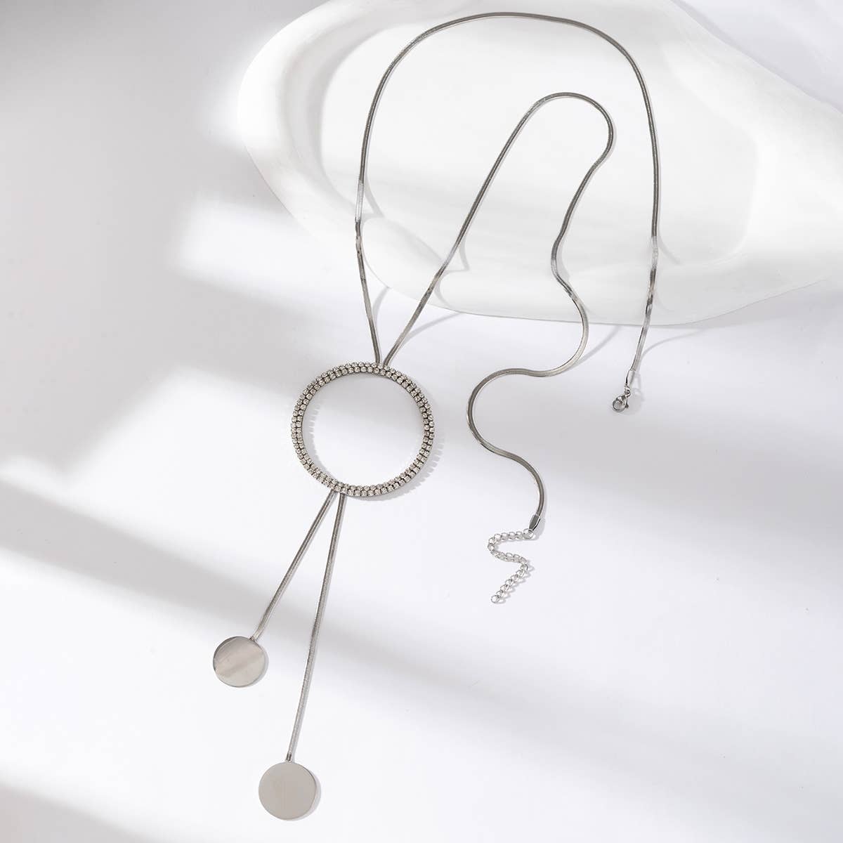 Lovelika – wholesale Y-neck/lariat necklace – Circle long necklace - Cassandra1