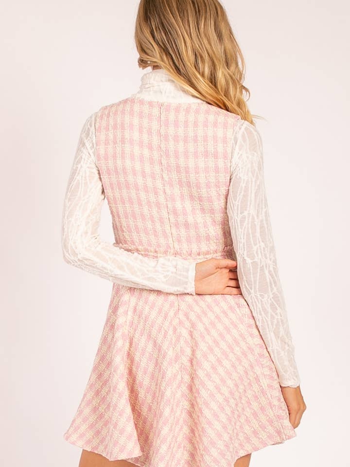 Heyson - Wholesale Dress - Women's - JOD1015 Plaid Button-Front Skater Dress