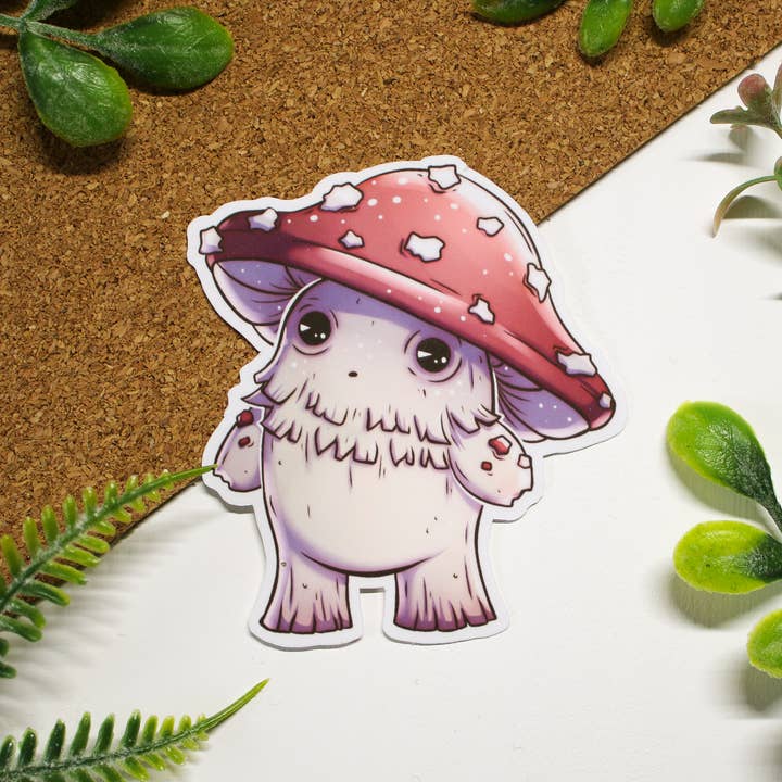 Mushroom Fairy Sticker for wholesale by Nemissa's Northwood Arts
