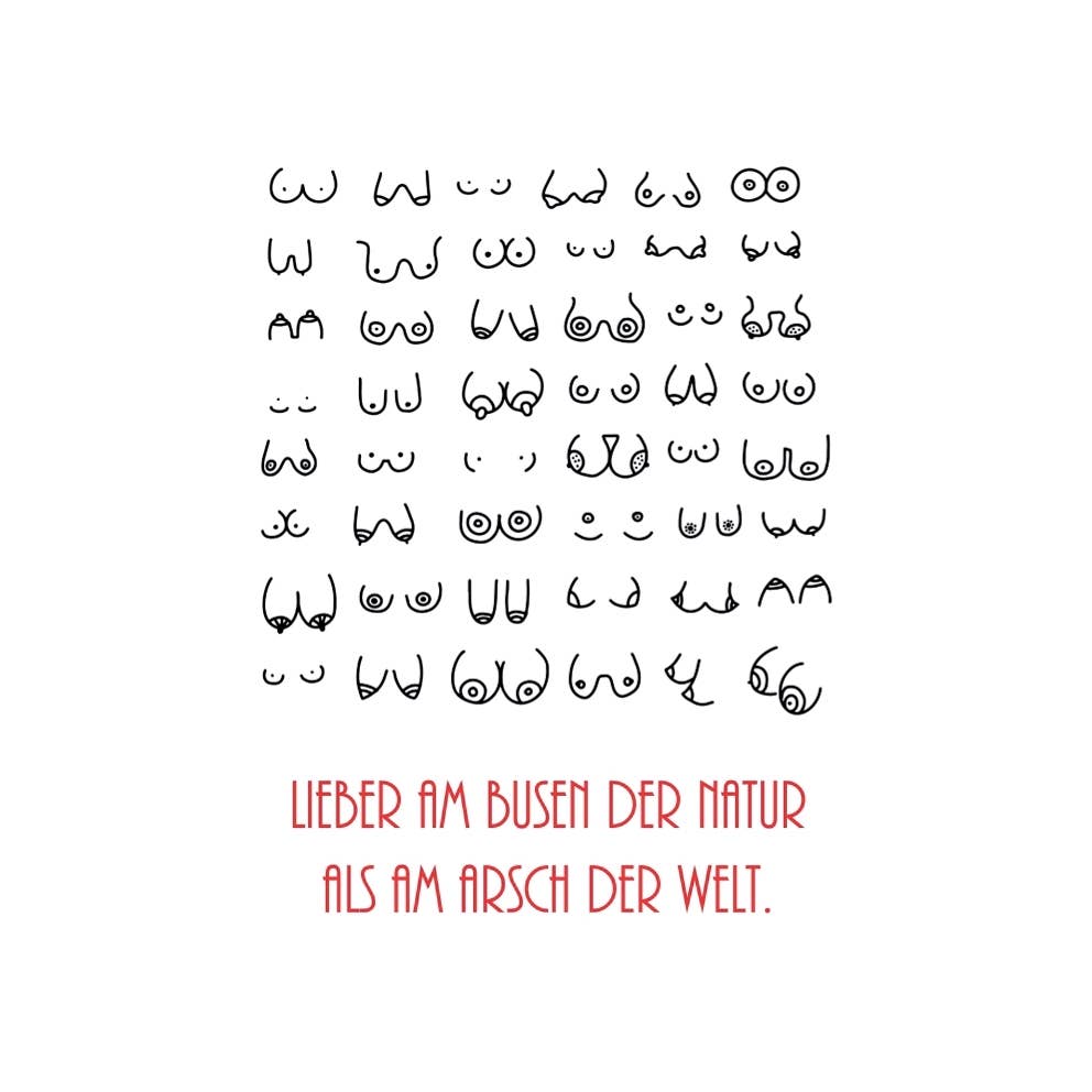 Kaufhaus Mitte – Großhandel Postkarten – Postkarte "Busen der Natur"0