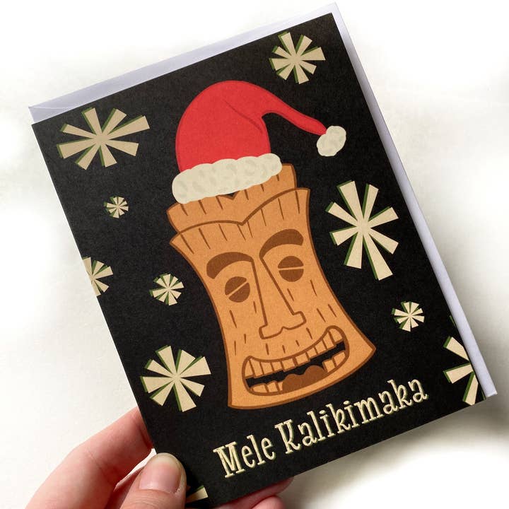 Cartão de Natal Tiki por atacado de Polk Salad Abbie