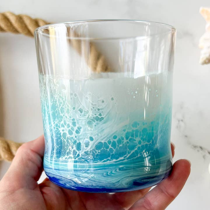 Whiskey Glass for wholesale by Citrus Waves Art