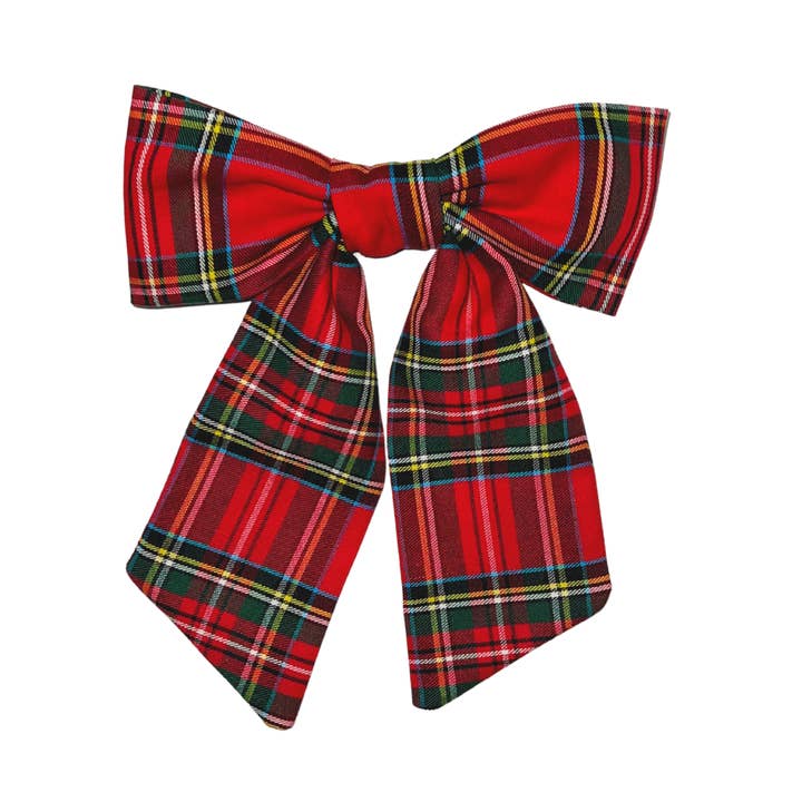Grace & Grandeur - Wholesale Hair Bow - Women's - HOLIDAY '24: Grace & Grandeur Tartan Lucy Bow Barrette