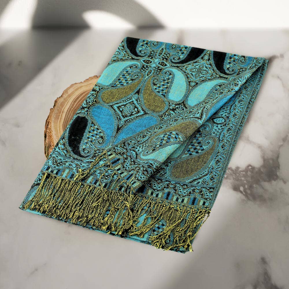 Sensibling Corp. - Wholesale Scarf - Women's - Large Paisley Pashmina Scarf Shawl3