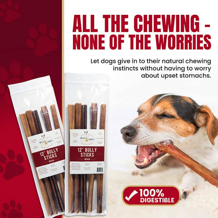 Mika and Sammy's Gourmet Pet Treats - Wholesale Pet Treats - Dog - Standard Bully Sticks