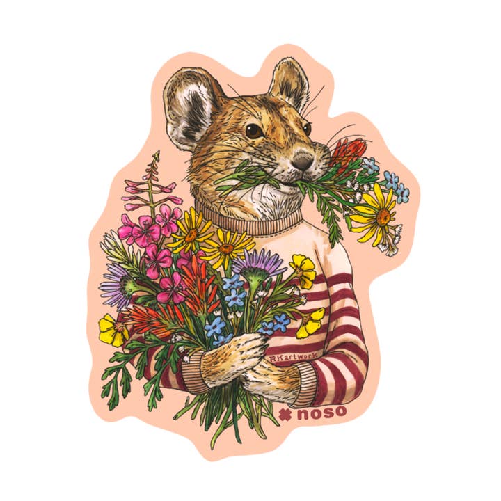 PIKA & WILDFLOWERS by Rachel Kozlowski for wholesale by Noso Patches