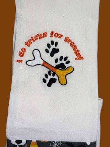 I do Trick for Treats Towels - Orange for wholesale by Cutie Sacs