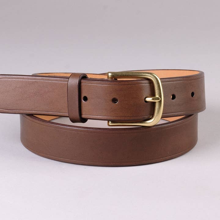 Montgomery 32mm - Brown - Italian Leather Casual Men's Belt for wholesale by Sfalci