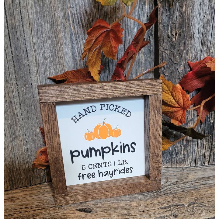 Citrouilles cueillies à la main, panneau de citrouilles d'automne pour la vente par Kollman Custom Creations