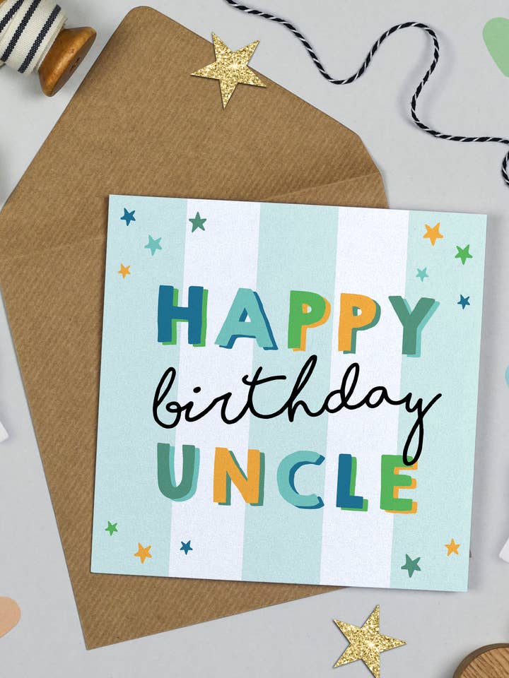 Celebration Birthday Uncle for wholesale by Michelle Fiedler Design