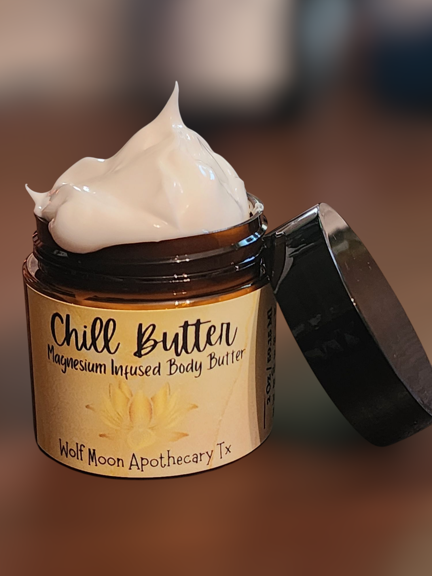 Wolf Moon Apothecary Tx - Wholesale Body Balm/Butter - Magnesium Infused Body Butter | 4 Oz Jars | Relax & Recharge0