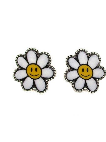 Smiling Flower Post Earrings for wholesale by Snowing West